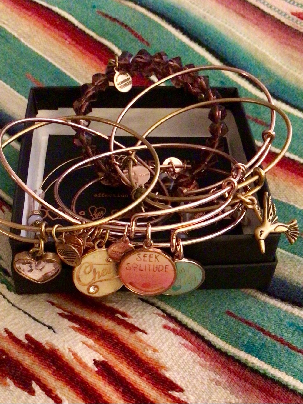 Alex and Ani Rose Gold Self Love Charm Bracelet Collection!